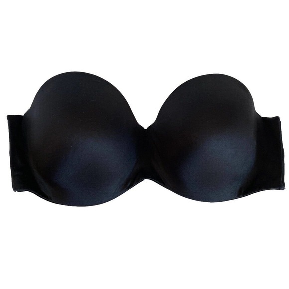 Lilyette Black Strapless Elastic Wings 0929 Comfort Coverage Sz 38DD - Picture 1 of 6